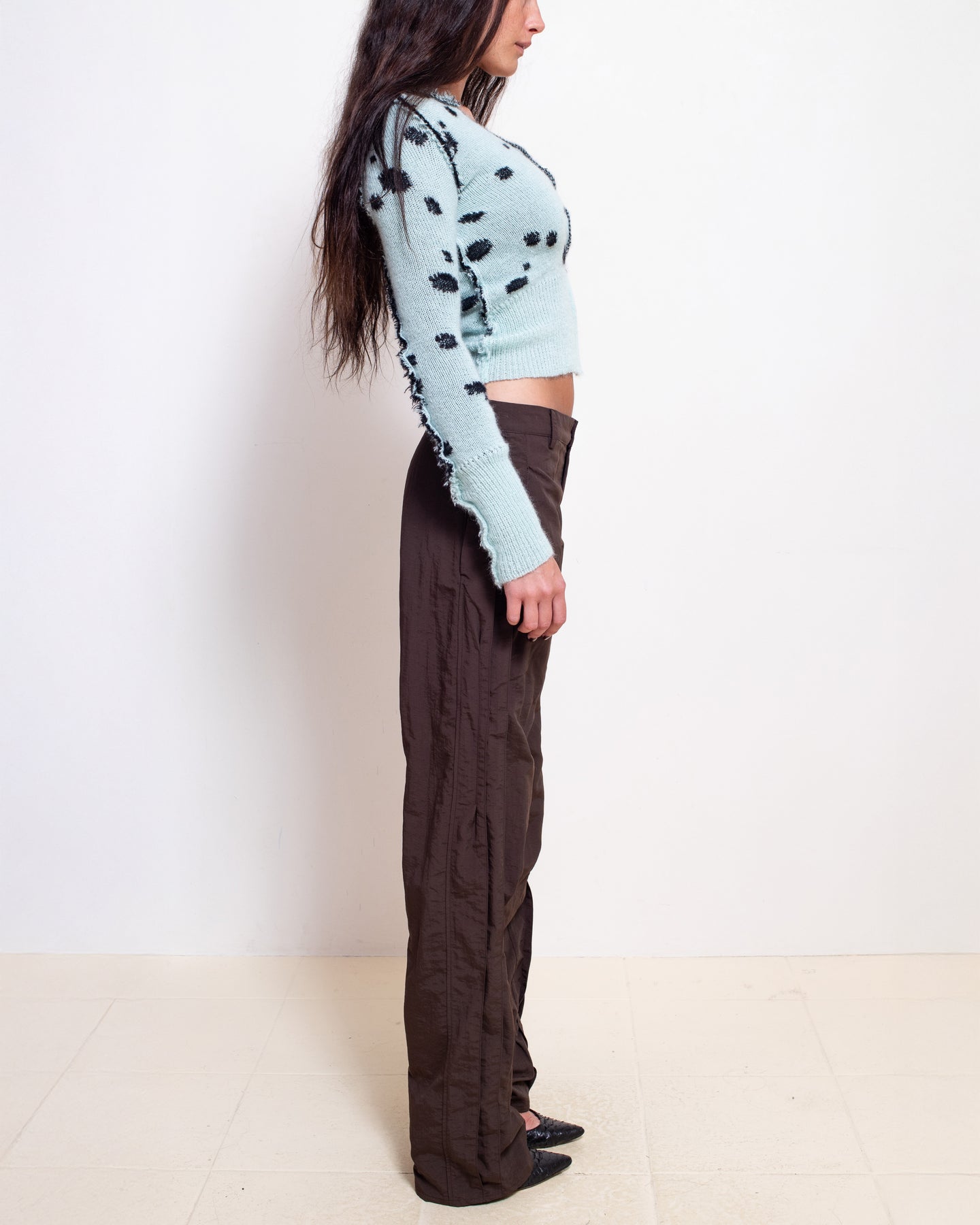 Unhinged Pleated Pants in Brown